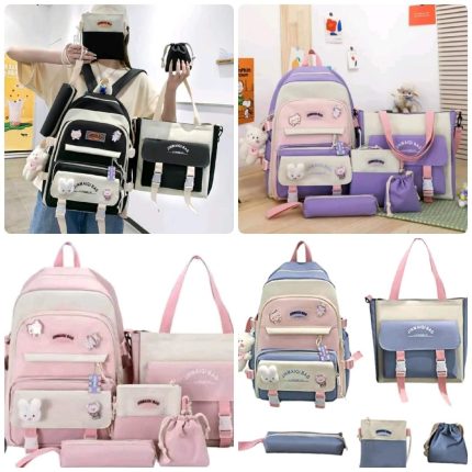 MOCHILA 5 PIEZAS KAWAI